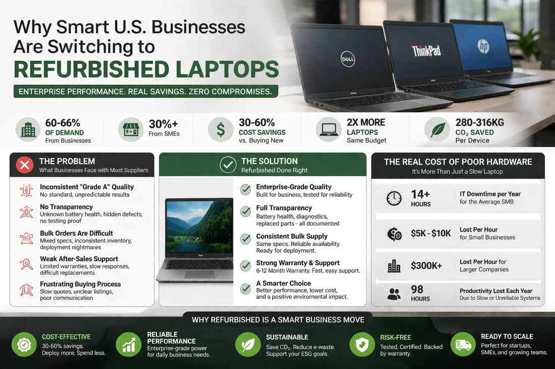 Why Smart U.S. Businesses Are Switching to Refurbished Laptops