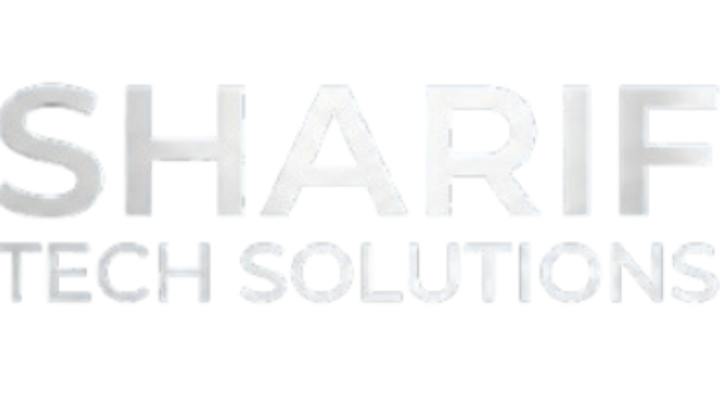 Logo of Sharif Tech Solutions with a white background
