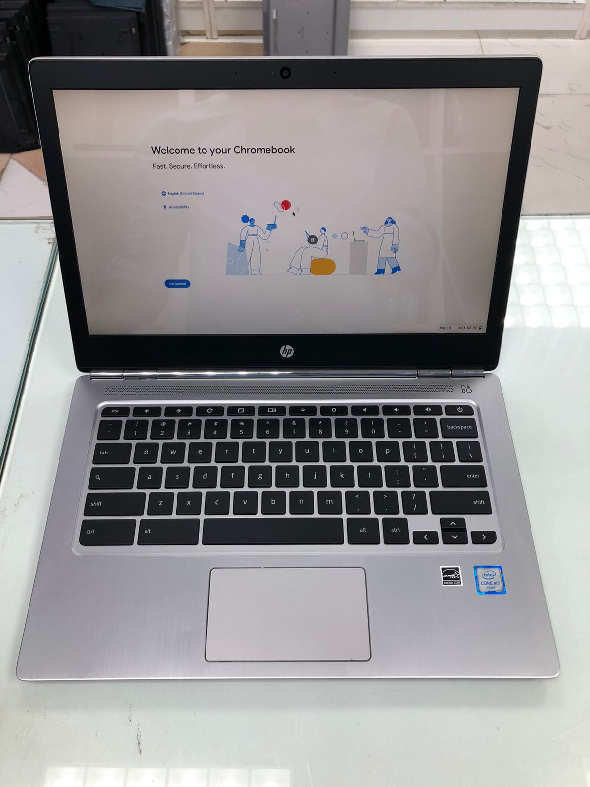 HP Chromebook 13 G1 Core m7 16GB RAM 32GB SSD Premium Lightweight Laptop Linux Ready