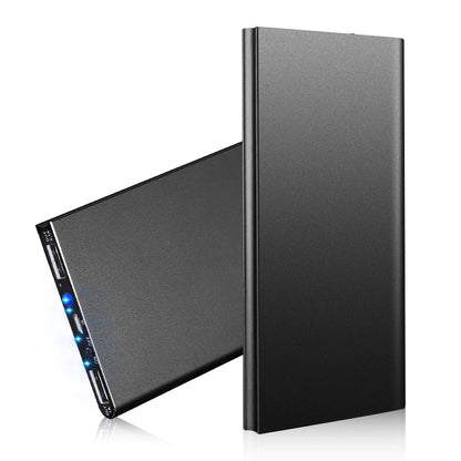20000mAh Power Bank Ultra-thin External Battery Pack Phone Charger Dual USB Port