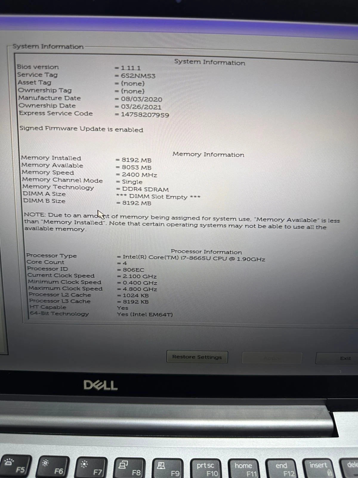 Dell Latitude 7400 privacy glass touchscreen close‑up