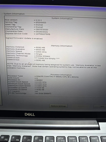 Dell Latitude 7400 privacy glass touchscreen close‑up