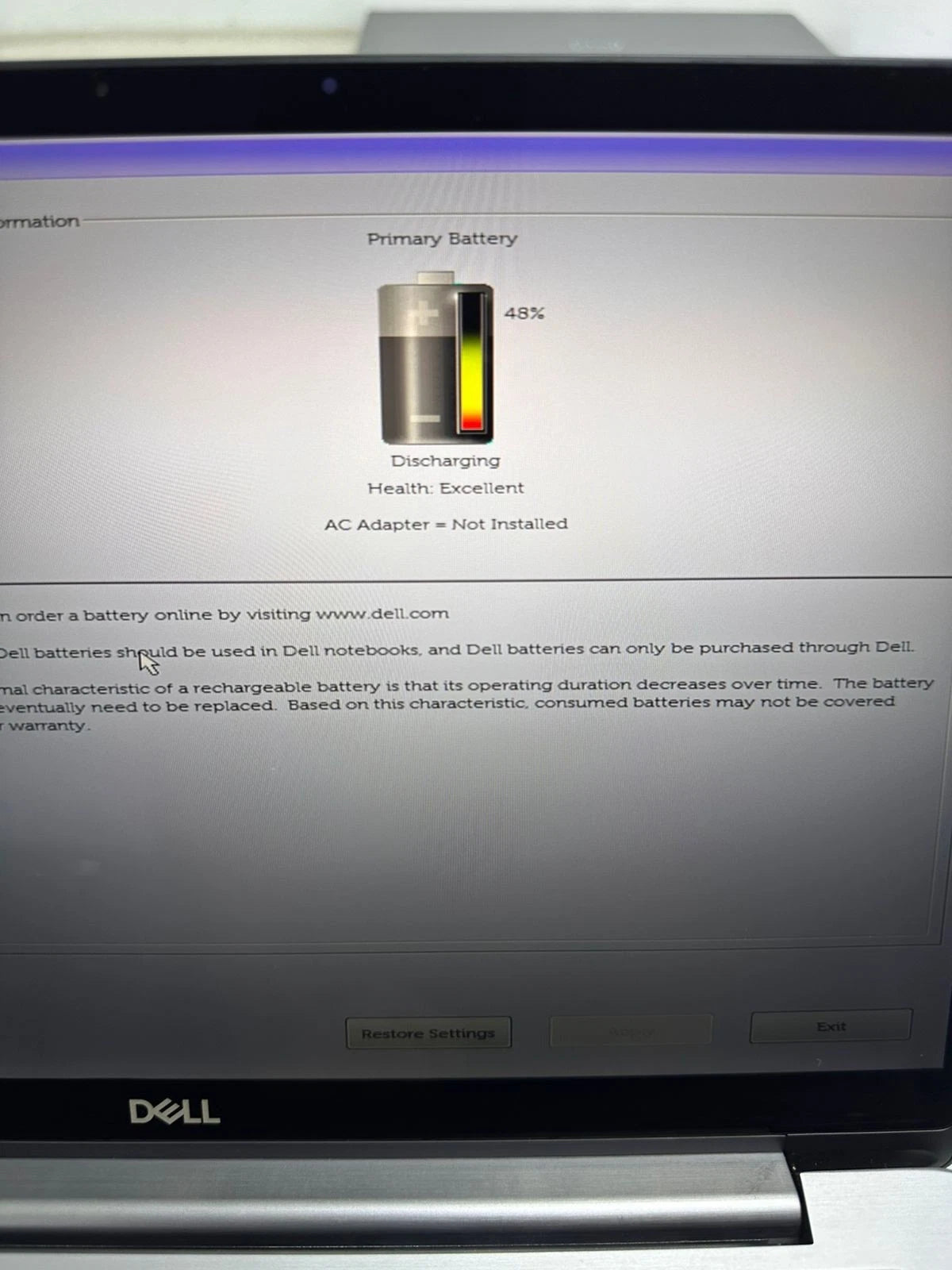 Dell Latitude 7400 privacy glass touchscreen close‑up