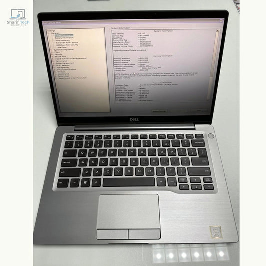 Dell Latitude 7400 touchscreen laptop front view silver body