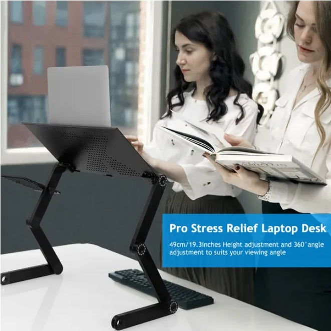 Portable Foldable Laptop Desk – Adjustable Work & Bed Table