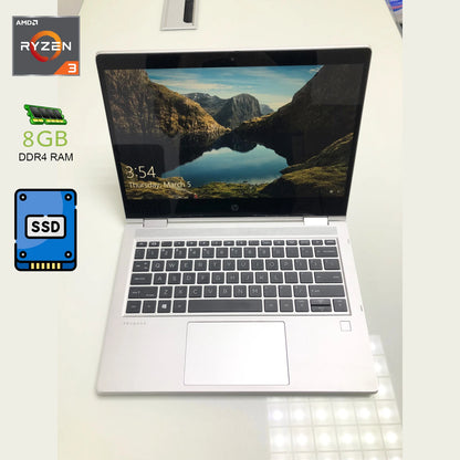 HP ProBook 435 G7 refurbished laptop front view with 13.3-inch display