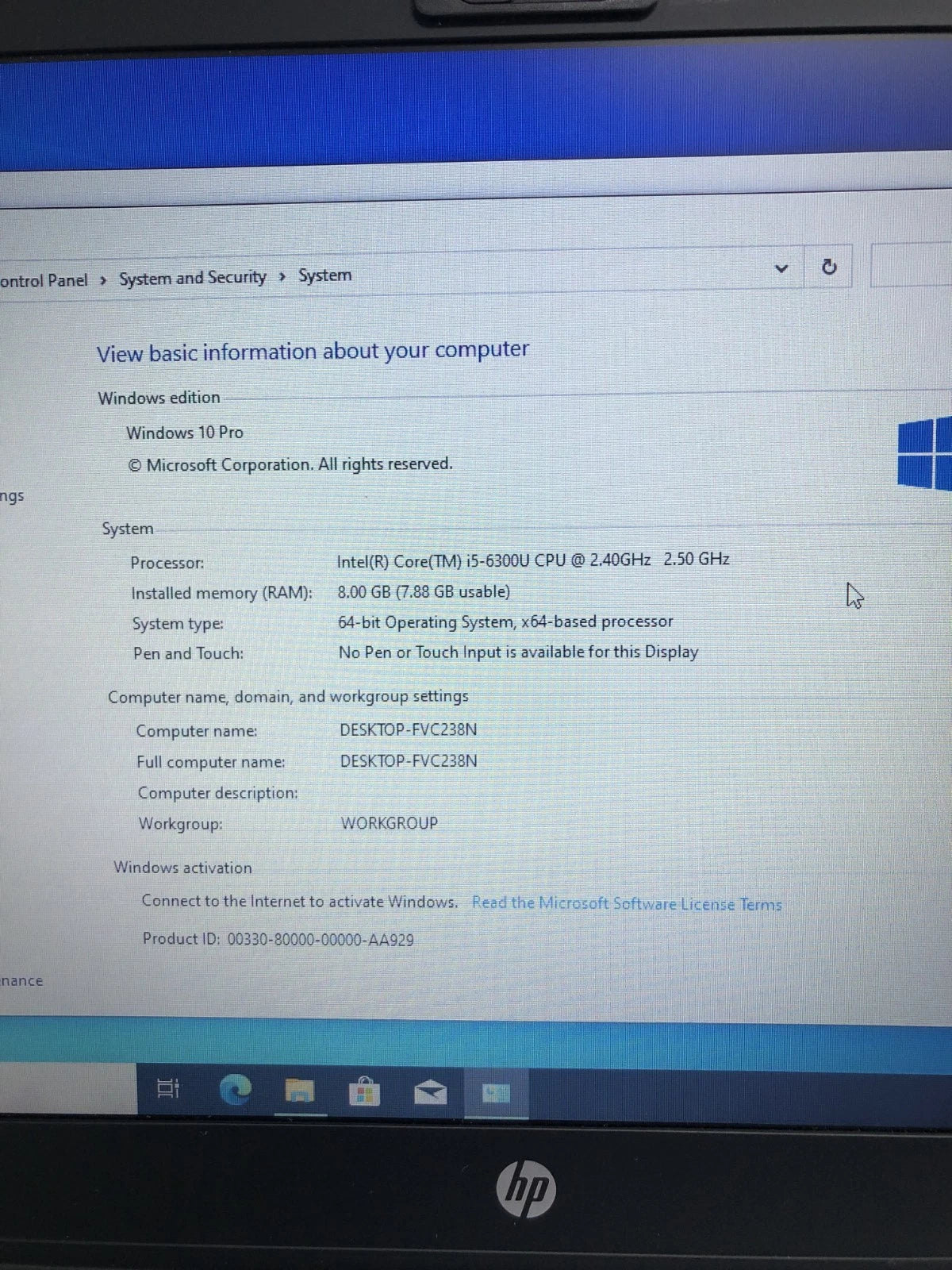 HP ProBook 640 G2 close-up Specifications 