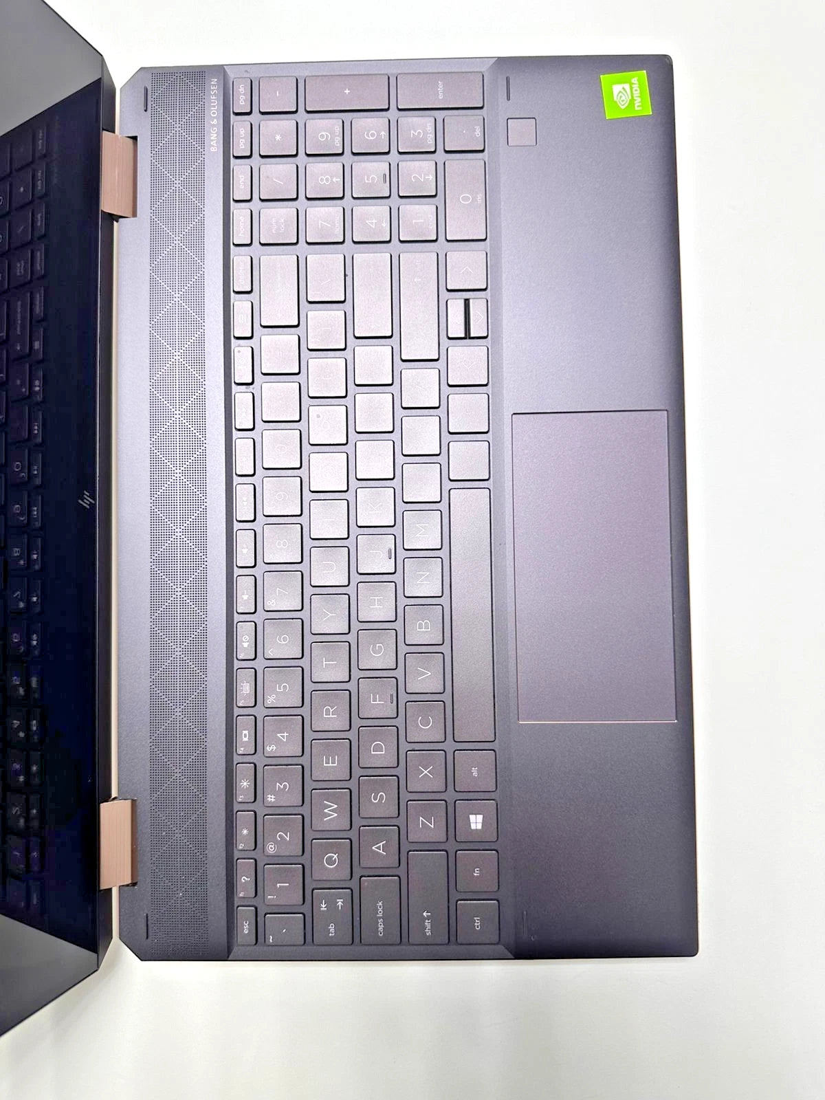 HP Spectre x360 15 keyboard and touchpad close-up
