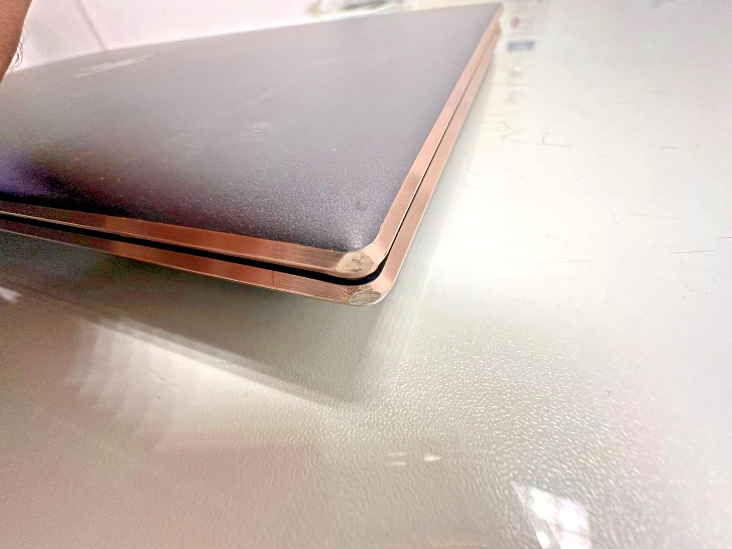 HP Spectre x360 15 cosmetic signs close-up