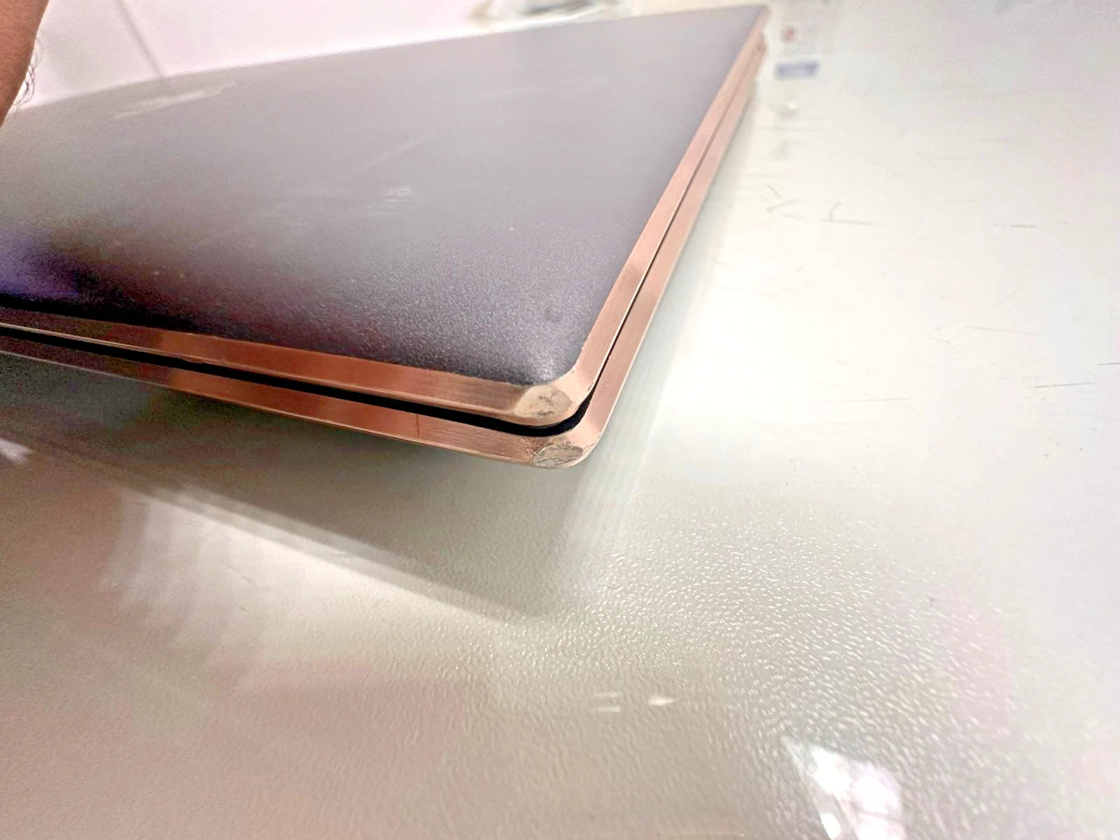HP Spectre x360 15 cosmetic signs close-up